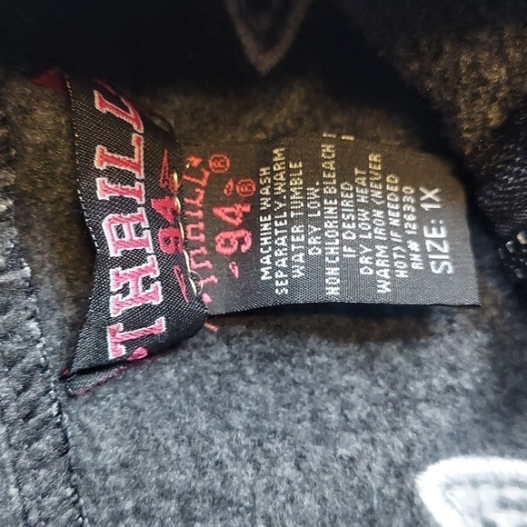 Thrill 94 Love Zip up Hoodie Size 1X - Picture 4 of 11